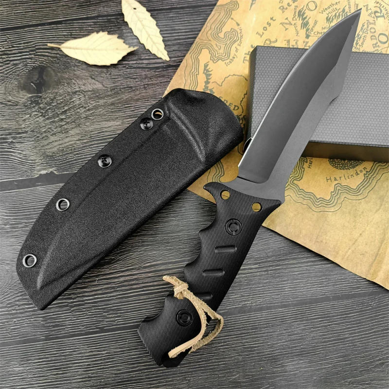 Description Picture 3 of itemPortable Full Tang Tactical Fixed Knife 8Cr13Mov Blade G10 Handle Outdoor Hunting Camping Knives Military Self-defense EDC Tool