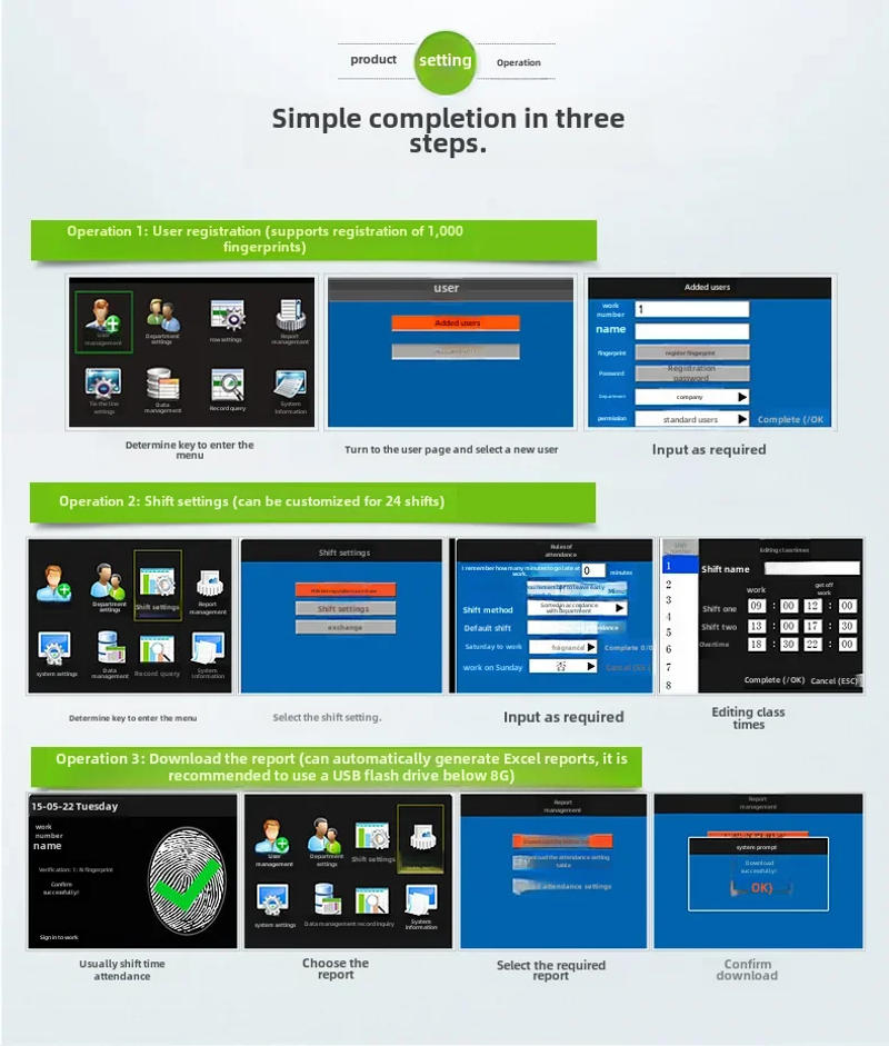 Description Picture 4 of itemZkteco Middle Control Zk3960 Biometric Time Recording Device Employee Clock In Out Machine Fingerprint Recognition System