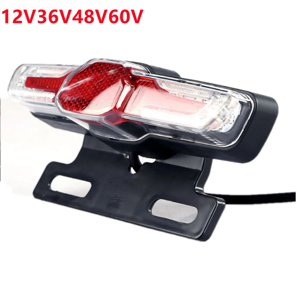 Description Picture 5 of item12V/36V-60V Electric Bicycle Taillight Waterproof Riding Turn Signal Rear Rack Lamp Light Safety Warning MTB Bicycle Lights