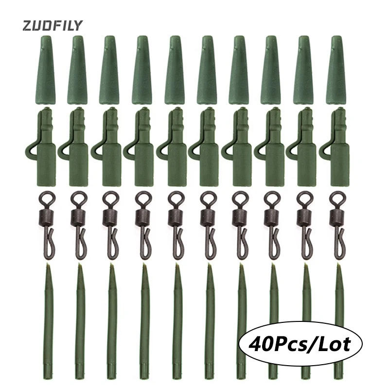 Description Picture 4 of item40Pcs/Lot Carp Fishing Accessory Lead Clip Quick Change Swivel Tail Rubber Anti Tie Non-Slip Sleeves For Carp Fishing Tackle