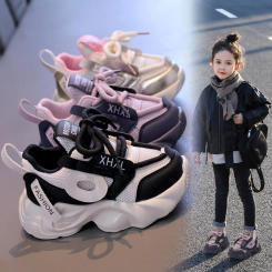 Kids Spring Sneakers Boys Girls School Casual Shoes New 2025 Outdoor Breathable Running Shoes Children Soft Sole Non-slip Sports
