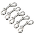 5PCS Scuba Diving Double End Bolt Snap Hook Clips 316 Stainless Steel Eye Bolt Snap Hook Trigger Snaps Metal Clips