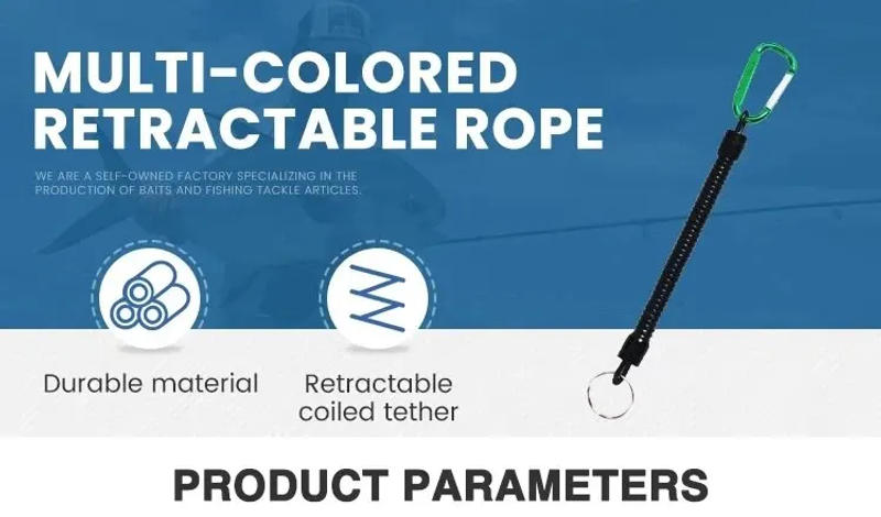 Description Picture 2 of itemBurle Mountaineering Buckle Slip Rope Path Subtongs Anti-drop Spring Rope Fishing Accessories Tool Hook