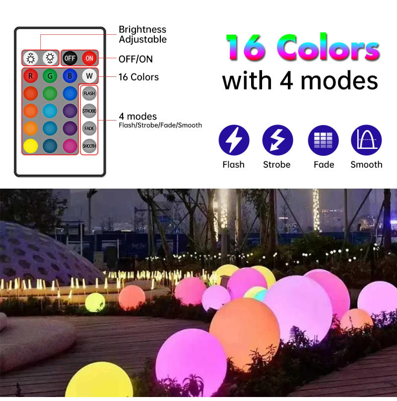 Description Picture 5 of itemSolar Light Round Mood Lights Lamp Waterproof IP67 Lamps Warm Multicolor LED Outdoor Camp Party Festival Garden Yard Outside