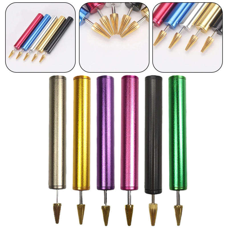 Description Picture 2 of itemLeather Craft Edge Oil Pen Leather Dye Pen Stainless Steel Brush Brass Head Applicator Paint Roller Tools For Leathercraft DIY