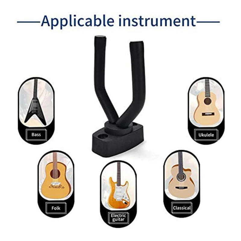 Description Picture 5 of itemGuitar Hanger Wall Mount for Acoustic Guitar Guitar Hanger Hook Easy To Install with Screws Bass Instrument Guitar Accessories