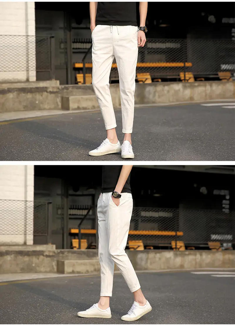 Description Picture 3 of itemSpring Autumn Simple Solid Trousers Fashion Men's Loose Casual High Street Business Harem Pants Men Bottom Male Clothes