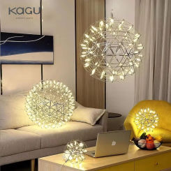 Nordic Modern LED Pendant Lamp for shop Ball Fireworks Loft Pendant Light Lustre Decorative Hanging Vintage Ceiling Pendant Lamp