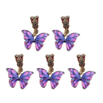 5Pcs Stylish Braids Cuffs Alloy Dreadlocks Beads Anti-rust Butterfly Hair Braid Dreadlock Cuffs Clips Beads  All-match