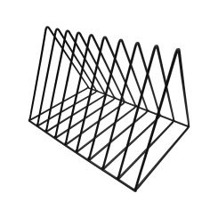 Vinyl Record Holder 9 Slot Metal Storage Rack Vinyl Albums Storage Organizer Magazine Book CD Album Triangle Display Rack Record