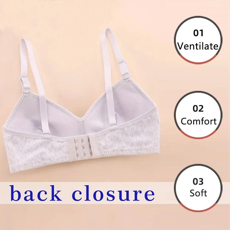 Description Picture 4 of item2 PCS Women Bra Wireless Underwear 100 Cotton Lining Pure Cotton Fabric Breathable Black Incanus Sports Fitness Yoga Casual