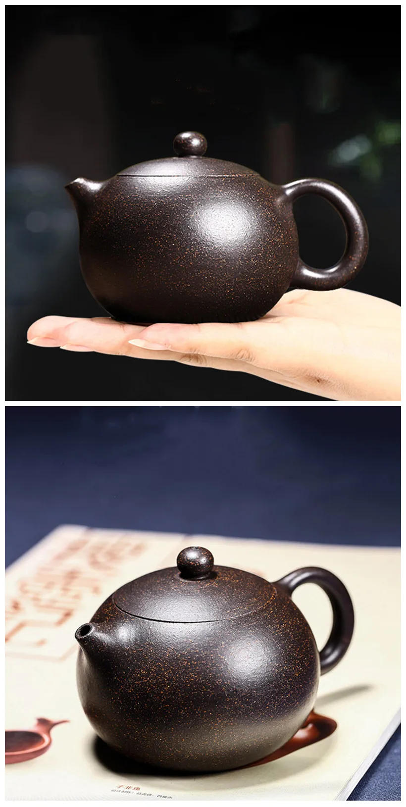 Description Picture 4 of itemYixing Purple Clay Teapot Famous Handmade Ball Hole Filter Xishi Tea Pot Chinese Authentic Zisha Tea Set Kettle Customized Gifts