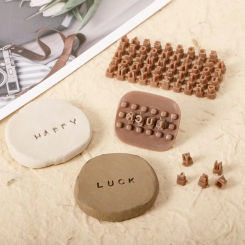 Mini Letter Stamp DIY Clay Texture Message Emboss Movable Alphanumeric Symbol Seal Pottery Ceramic Polymer Clay Earring Tools