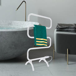 S-Shape Towel Drying Rack Heated Towel Warmer Freestanding Electric Towel Rack Portable Heated Towel Rack Towel Heater
