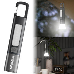 XPE COB Flashlight USB Charging Camping Powerful Flashlight 1200mAh Ultra Bright LED Torch Power Bank for Outdoor Hiking Fishing