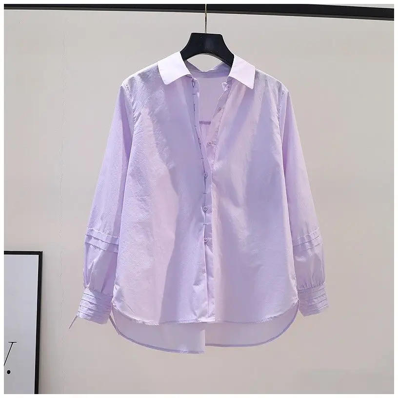 Description Picture 4 of itemVintage Blouse for Women 2025 Faldas Mujer De Moda Summer Oversized Tops Folds Bandage Long Sleeve Fashion Shirts Blouses 27p880