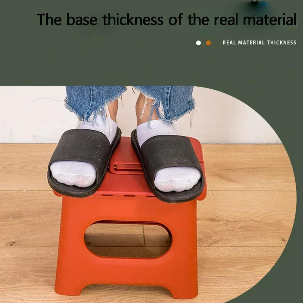 Description Picture 5 of itemKids Children Thickened  Plastic Step Stool Portable Folding Chair Small Bench Stool