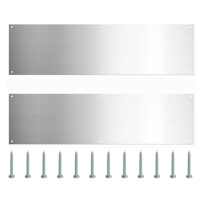 Description Picture 4 of itemDoor Kick Plates Stainless Steel Material Prevents Scuff Marks Set of 2 Easy Installation Adds Beauty to Your Doors