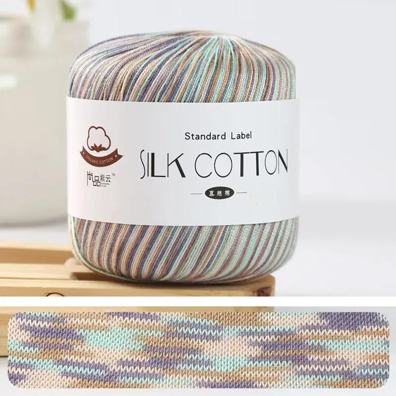 Description Picture 6 of item50g Lace Thread Milk Crochet Yarn For Baby Hand-Knitted Warm Soft Knitting Thread Hand Knitting Supplies Cross Stitch