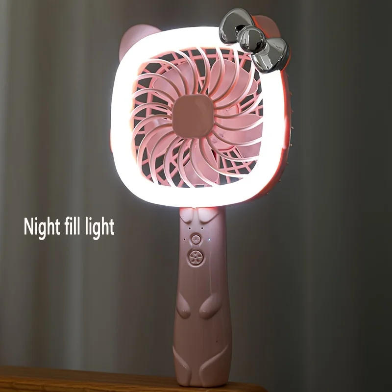 Description Picture 4 of itemPortable mini fan, USB rechargeable adjustable speed fan, fill light handheld personal fan, suitable for women, travel, outdoor