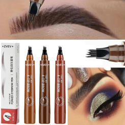 Eyebrow pencil tattoo pen cosmetics long-lasting liquid eyebrow pencil oblique head eyebrow pencil for girls