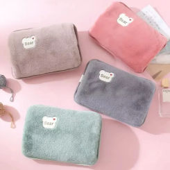 Reusable Electric Hot Water Bag Soft Winter Hand Warmer Hot Water Bottle US EU Plug Rechargeable Warm Hand Pocket Christma Gift