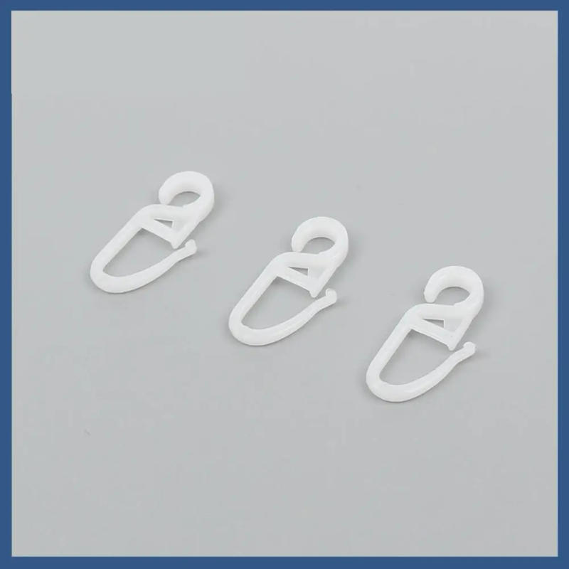 Description Picture 6 of item100Pcs Plastic Curtain Hooks Clip-On Hooks With 10mm Eyelet For Curtain Rings Pleating Hooks Conveniently Hung And Secured