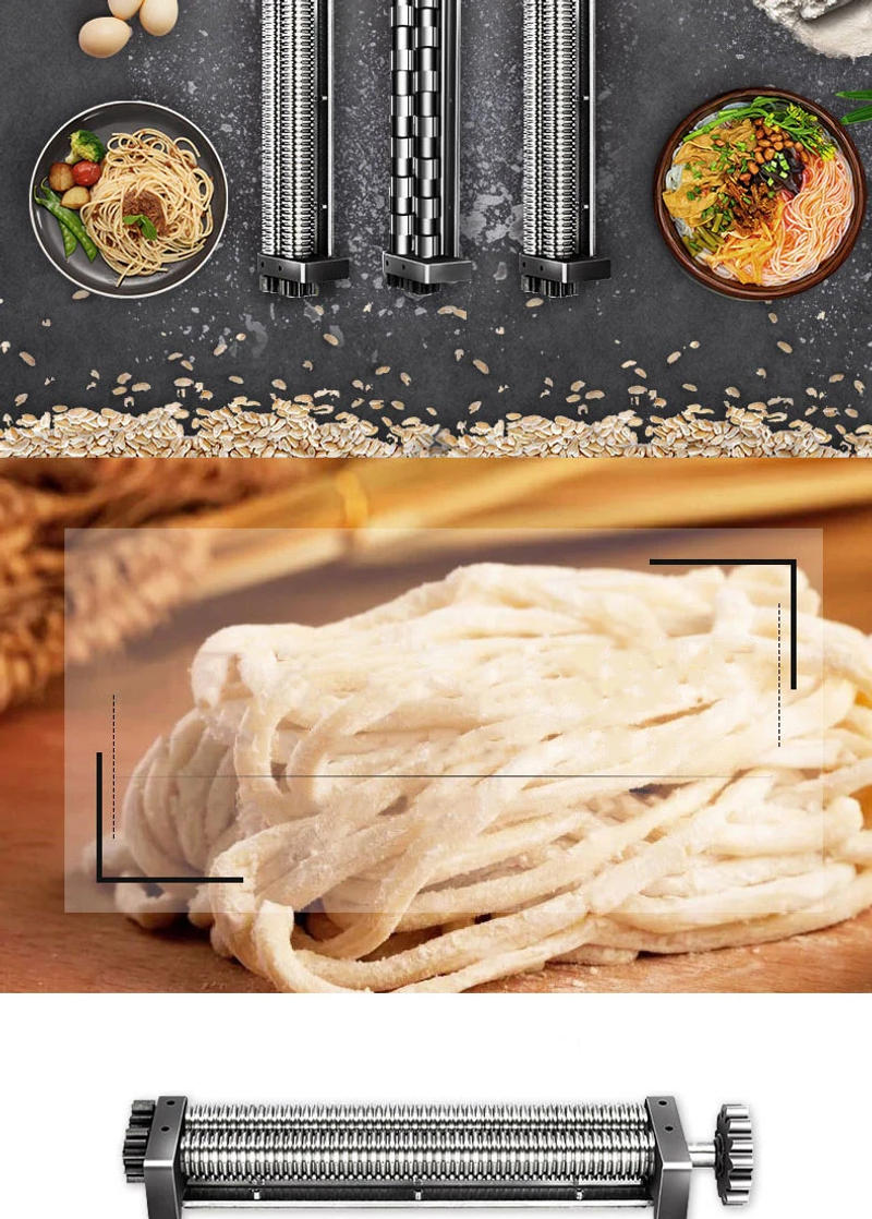 Description Picture 5 of itemElectric Dough Roller Stainless Steel Desktop Commercial Maker Noodle Pressing Machine Full-Automatic Dumpling Multifunctional