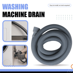 B59B-Washing Machine Drain Hose 10 Ft Flexible Dishwasher Drain Hose Extension Kits Corrugated Washer Discharge Hose