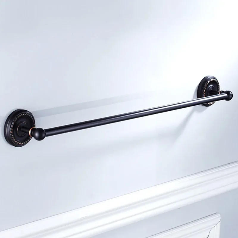 Description Picture 4 of itemBlack Brass Wall Mounted Bathroom Single Towel Shelf Rack Holder Bath Towel Hanger Bar Towel Rail Bathroom Accessories