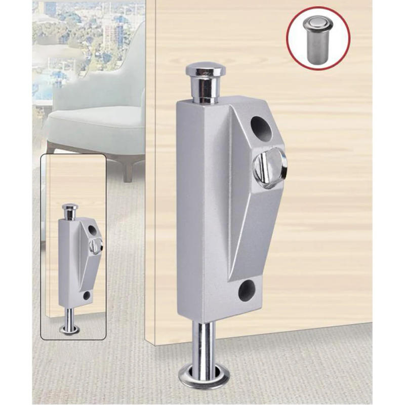 Description Picture 2 of itemGlass Door Lock Floor Spring Bolt Framed Glass Door Lock Aluminum Alloy Door Latch Anti Theft Automatic Bolt Lock Hardware
