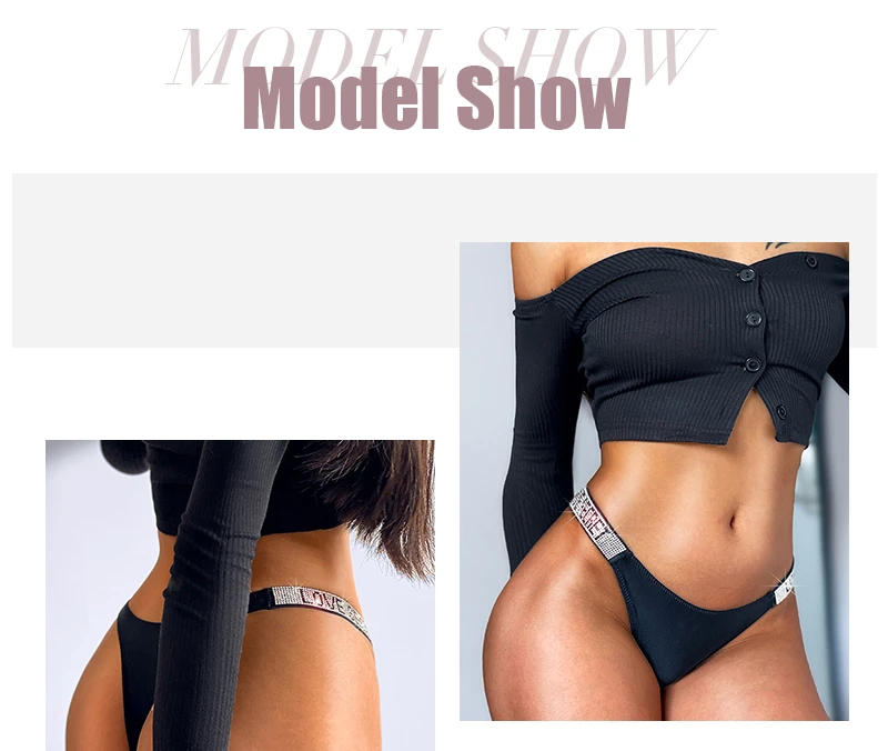 Description Picture 5 of itemWomen Shiny Rhinestone Panties Sexy Lingerie Women Low Rise Nylon Female Underwear Secret G-string Neon Color Women Thong