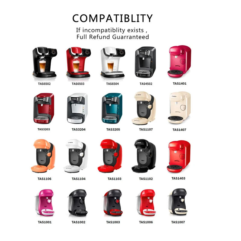 Description Picture 3 of item60/180/200/220 ML Coffee Capsule Reusable Pods for Bosch Suny Happy Vivy Tassimo Stainless Steel Refill Coffee Capsules Filters