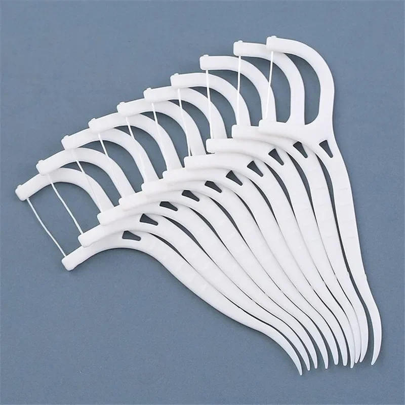 Description Picture 2 of itemHOT 100pcs/bag Dental Flosser Picks Teeth Stick Tooth Clean Oral cleaning Care Disposable floss thread Toothpicks