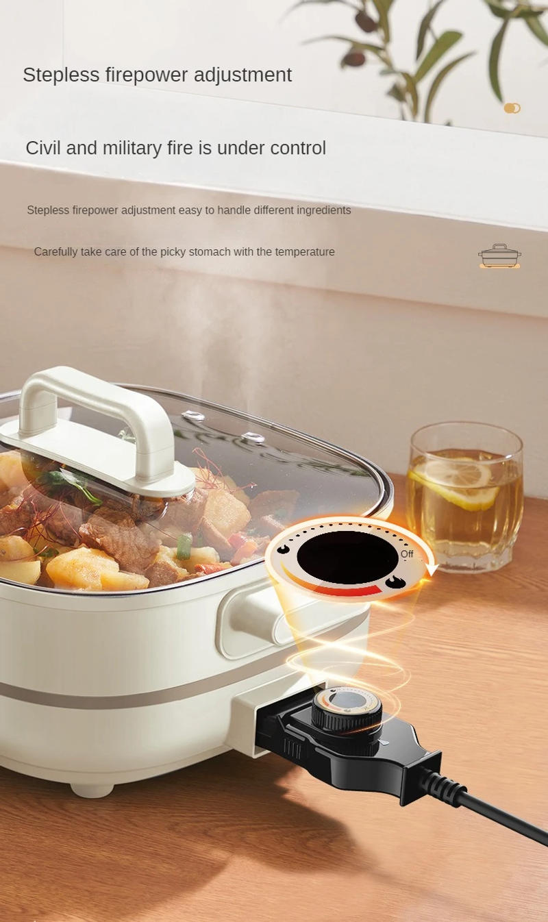 Description Picture 5 of item220V 6L Household Electric Hot Pot Home Electric Cooking Pot Non-stick 1 Flavor Hotpot Multi Cooker Pancake Caking Machine