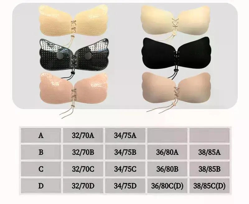 Description Picture 6 of itemInvisible Strapless Adhesive Stick Bra Strapless Push Up Bras Women Sexy Backless Lingerie Seamless Silicone Bralette Underwear