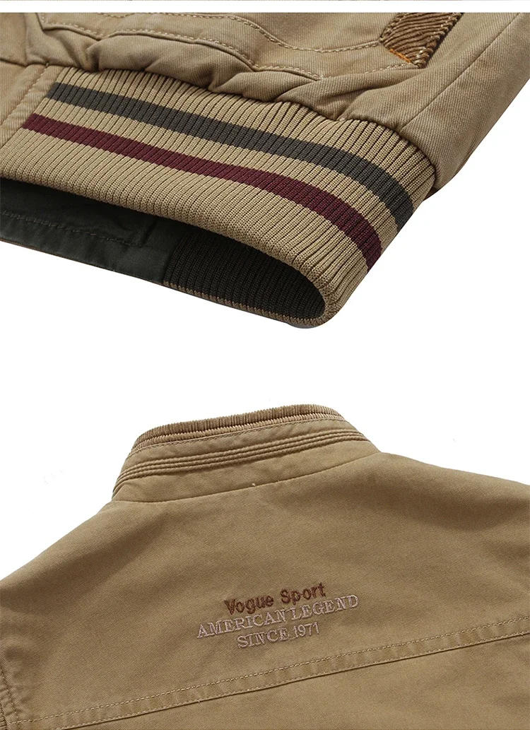 Description Picture 6 of itemAutumn Mens Vests Sleeveless Tactical Photographer Jacket Cotton Casual Multi Pocket Vest Male Waistcoat Coat Plus Big Size 8XL