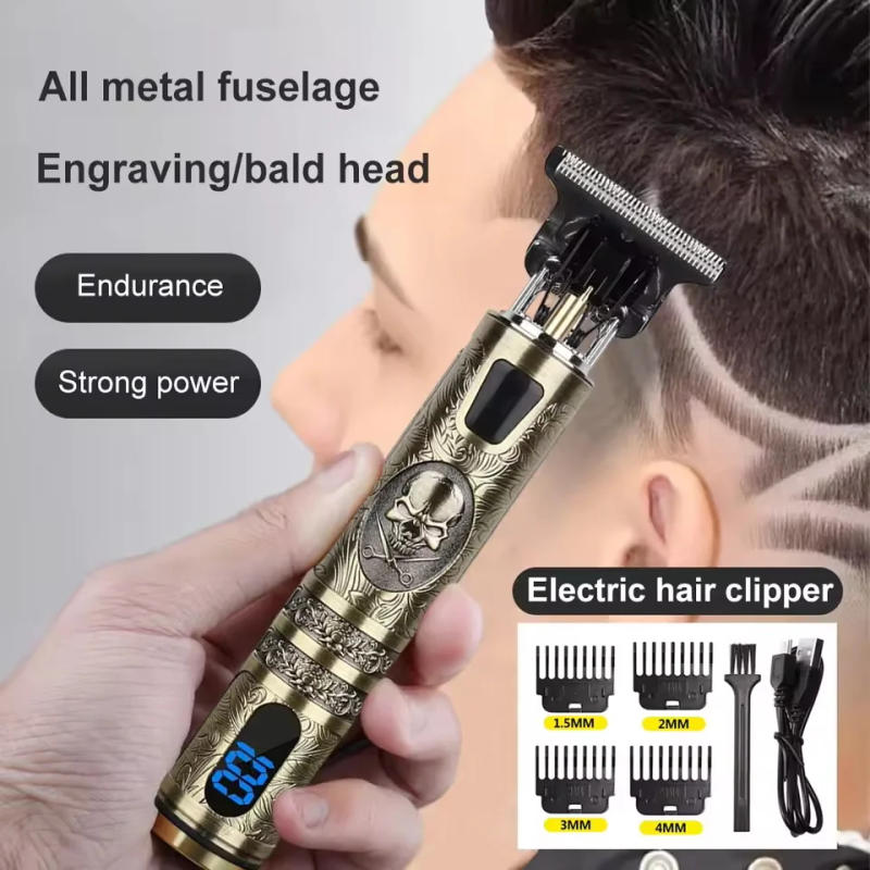 Description Picture 4 of itemT9 Men's Electric Hair Clipper with LCD Display, USB Rechargeable Grooming Machine, Professional Barber Trimmer