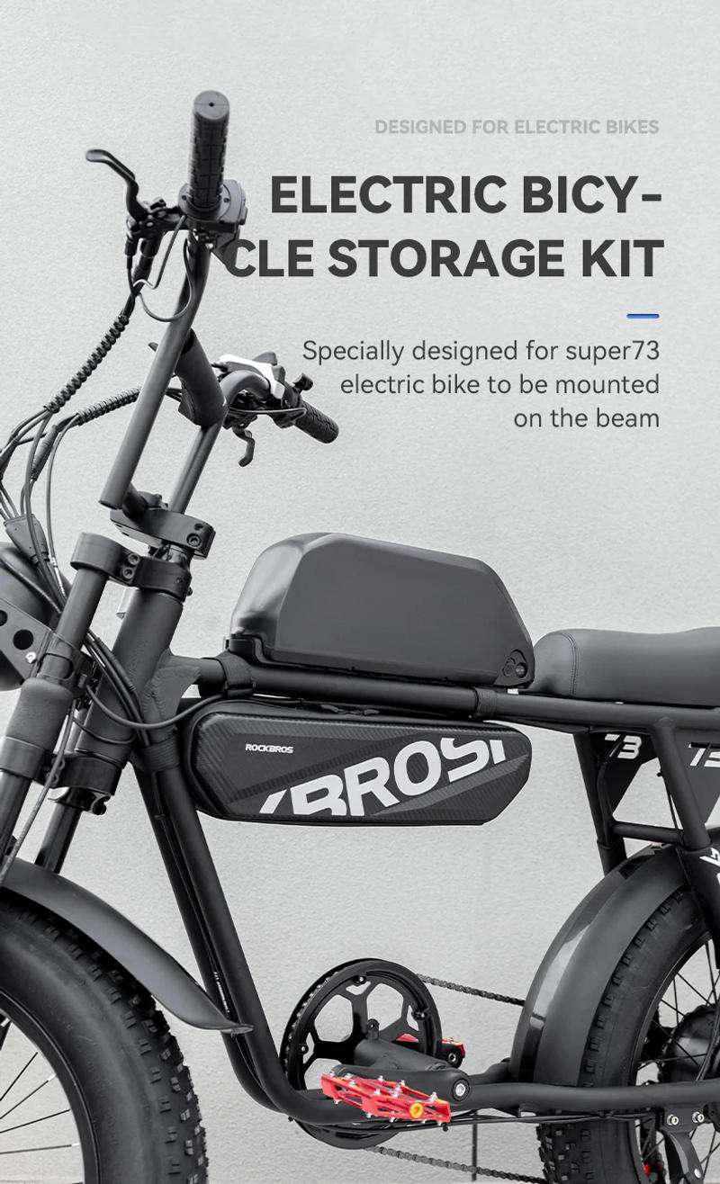 Description Picture 6 of itemROCKBROS Bike Bag Large Capacity Reflective Cycling Parcel Waterproof Double Zipper Carbon Pocket Electric Bicycle Accessories