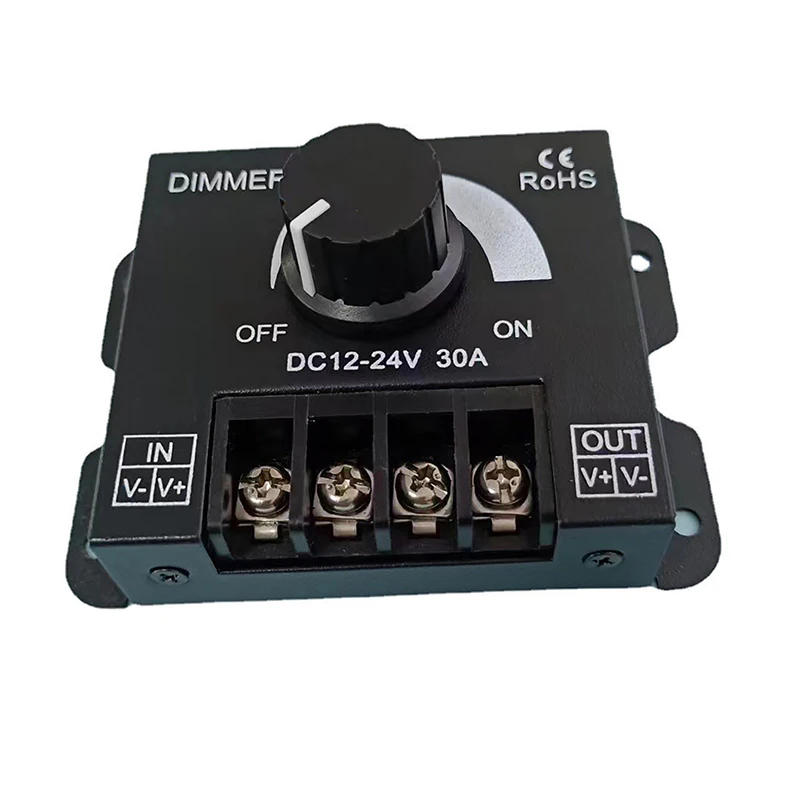 Description Picture 2 of itemAdjustable Brightness Driver DC Voltage Regulator 30A 360W Power Supply Adjustable Speed Controller 12V-24V LED Dimmer Switch