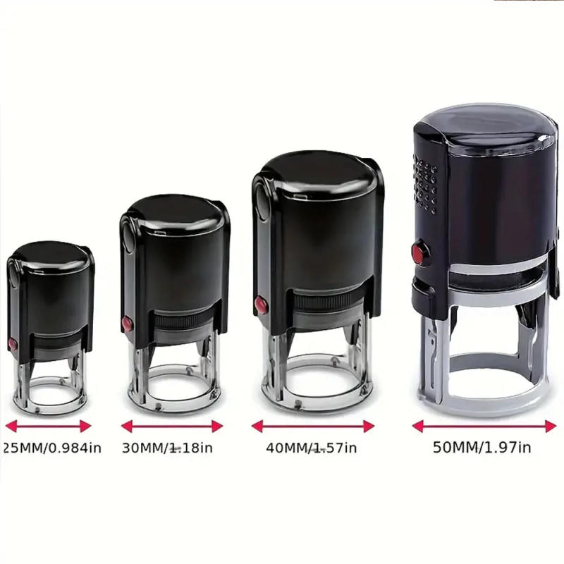 Description Picture 5 of itemCustomize Self-Inking Stamp Custom with Text or Upload Your LOGO Artwork Round self Inking Stamp,Impression Size 25/30/40/50mm