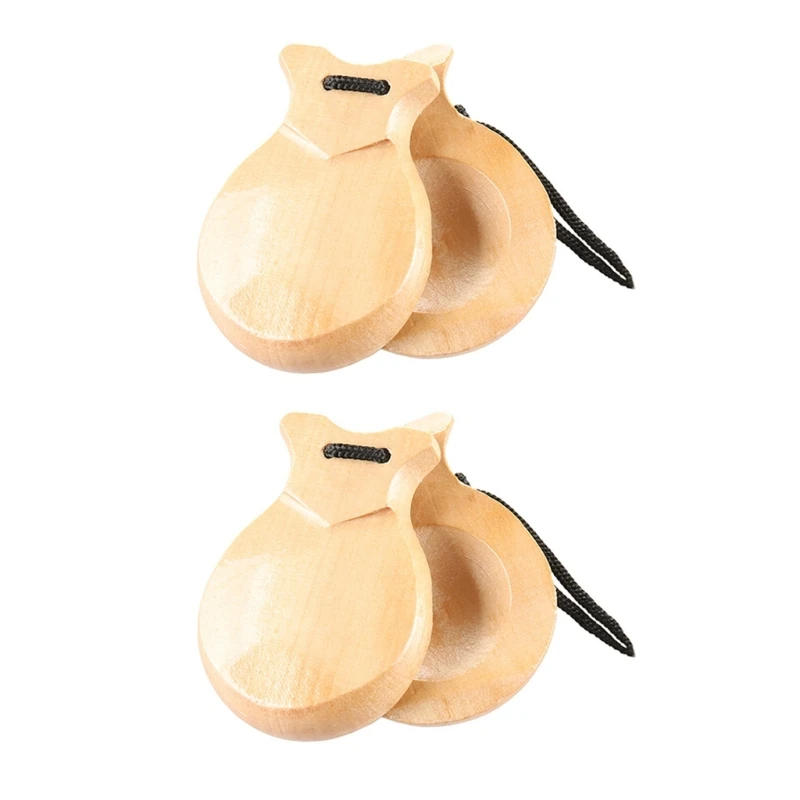 Description Picture 4 of item2Pcs Traditional Castanet Spanish Castanets Flamenco Castanets with String