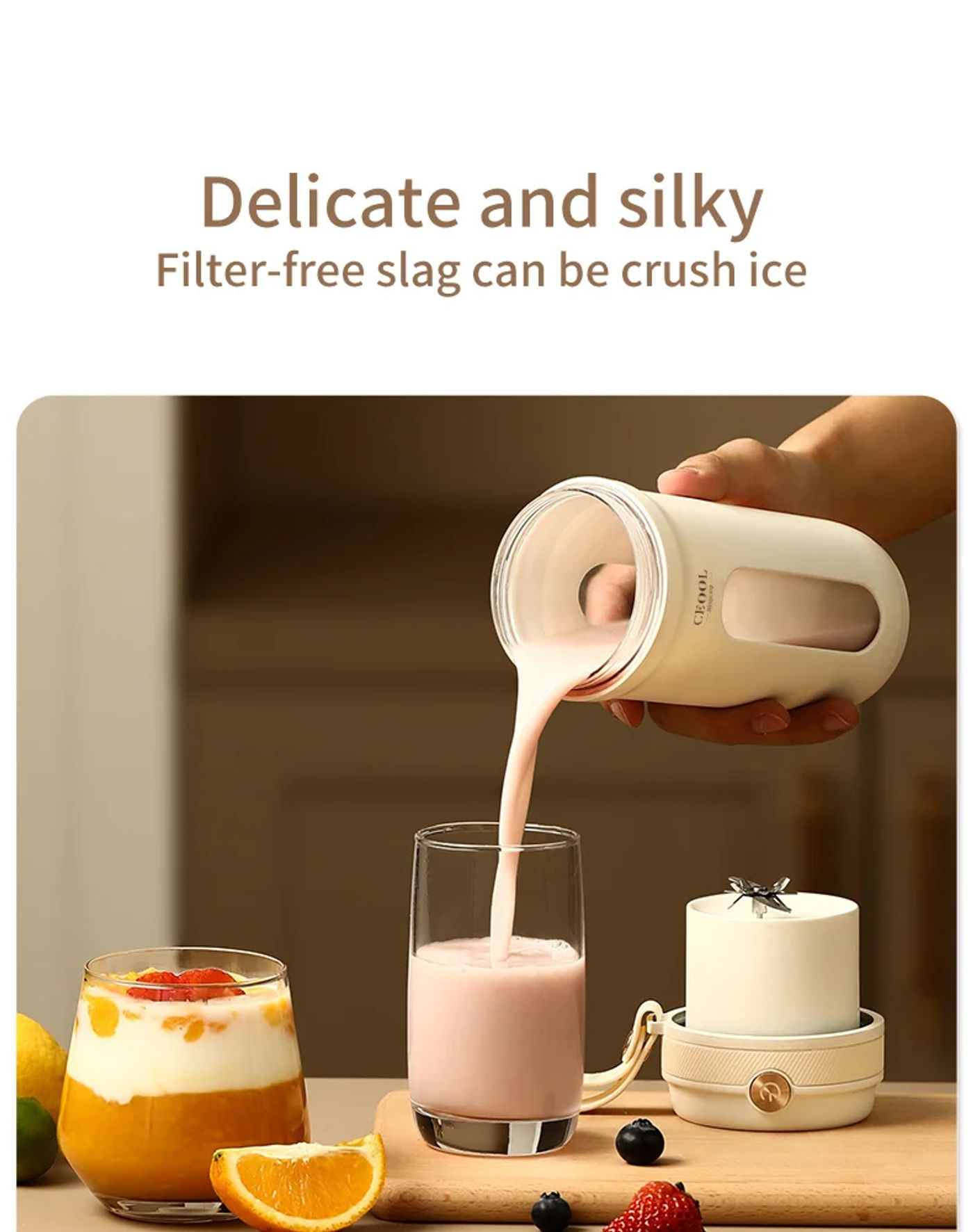 Description Picture 4 of itemMini Portable Blender Electric Fruit Juicer Mixers Extractors Multifunction Juice Maker Machine Blenders Smoothies Mixer