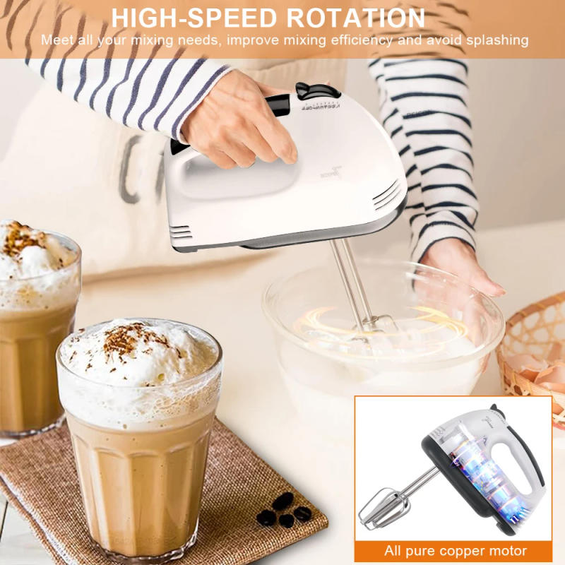Description Picture 4 of itemElectric Egg Beater Handheld 7 Speed Food Mixer for Kitchen Cake Bread Dough Baking Egg White Blender Portable Egg Beater