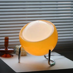 Medieval Indoor Study Room Table Lamp Bedroom Bedside Living Room Glass Creative Decoration Desk Lamp Nordic LED Night Lights