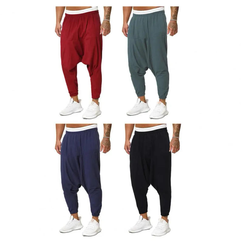 Description Picture 6 of itemChic Cross Pants Baggy Soft Thin Quick Dry Men Trousers  Oversized Men Pants Men Clothes