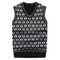 Knitted Sweaters for Men Sleeveless Vest Man Clothes Plaid Business V Neck Waistcoat Tops Y2k Vintage X High Quality Replica Fun