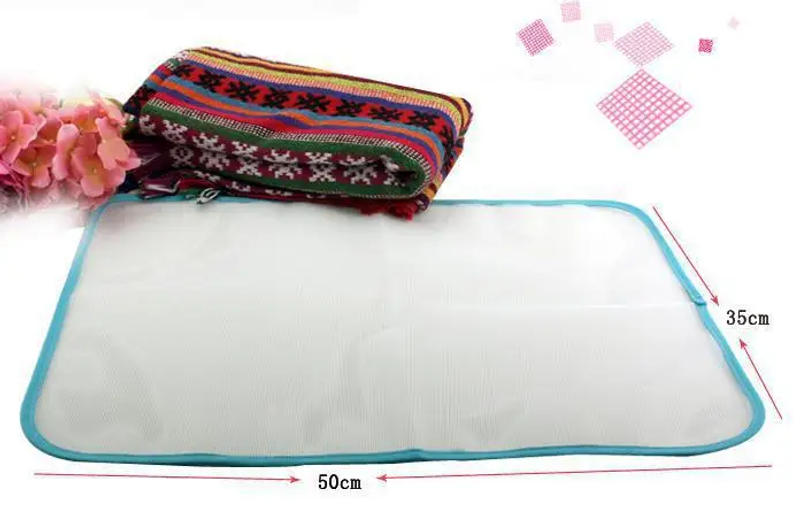 Description Picture 3 of item1pc Cloth Protective Press Mesh Insulation Ironing Board Mat Cover Against Pressing Pad Mini Iron Random Colors