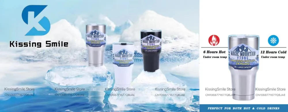 Description Picture 6 of itemMagic Mountain Cup Thermos Frreze Super Thermal Car Mug Vacuum Flask Insulated Water Bottle Stainless Steel Straw Keep Beer Cold