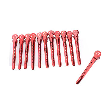 12-Pack Metal Hair Clamp Salon Pin Clips Hairdressing Tools